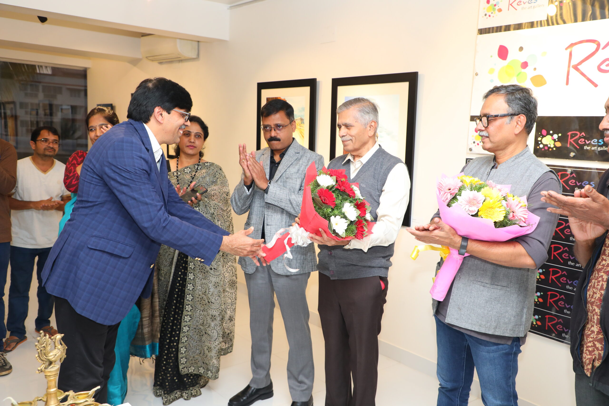 Govinda Raju welcoming Chief Guest