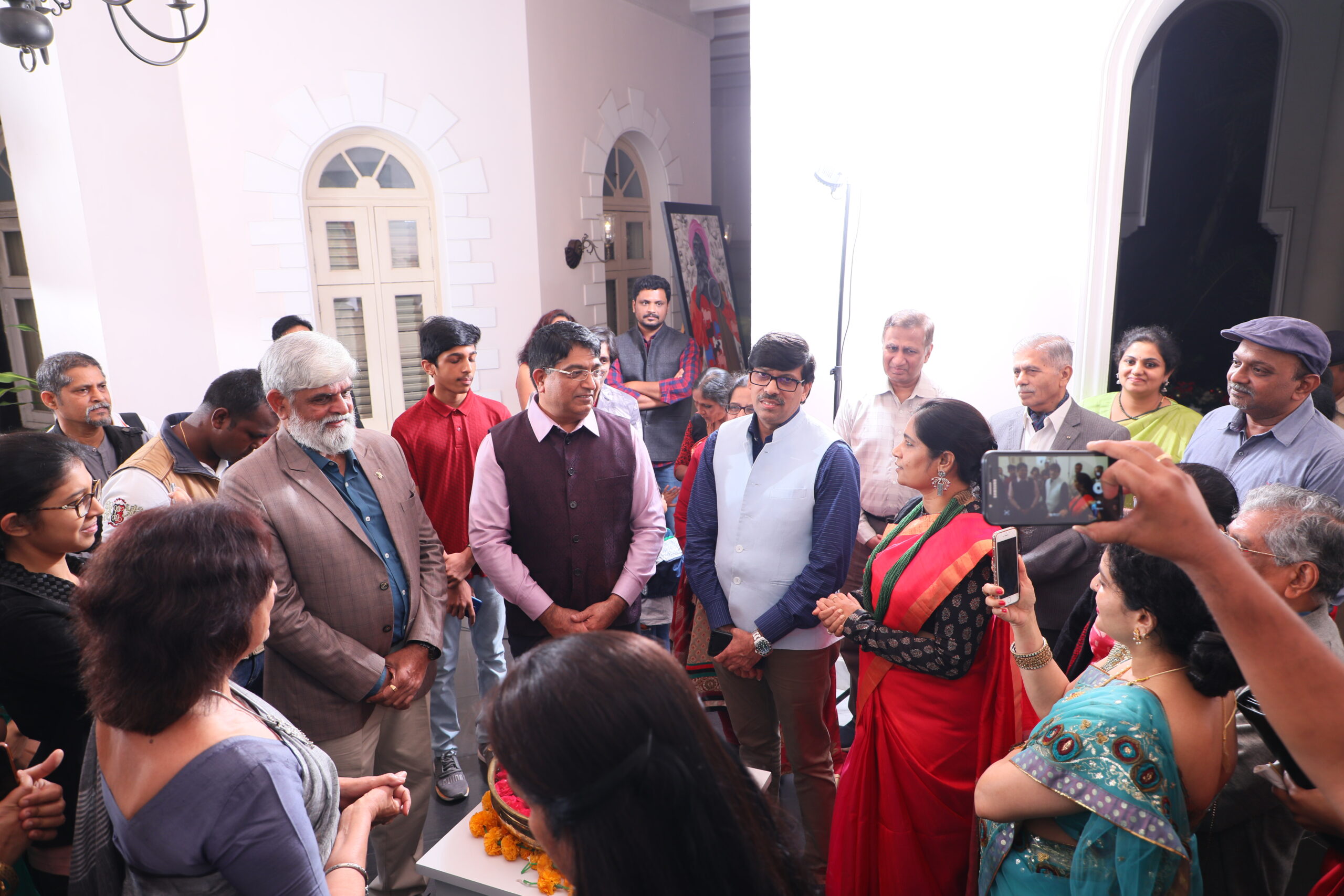 Inauguration , Bhaskar Rao IPS, Chi Su Krishna Shetty , president Lalithakaka Academy, Munikrishna IPS